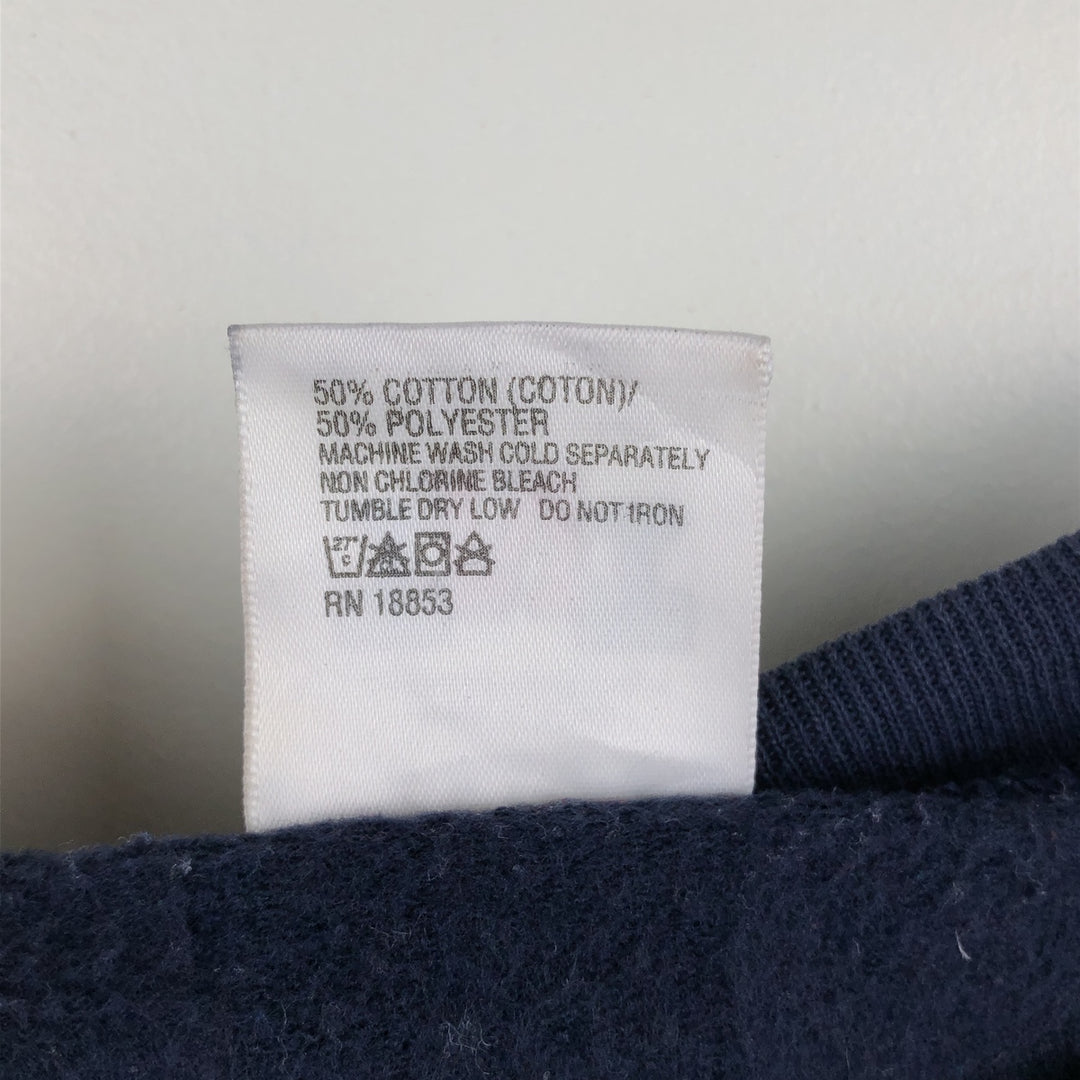 TRAU and LOEVNER TNT College Character Sweatshirt, Made in USA, Men's XL equivalent. cotton navy blue type Vintage Second Hand