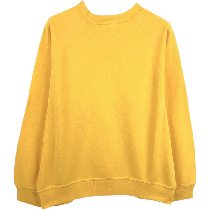 BASSETT WALKER College Sweatshirt, Made in USA, Men's XL equivalent. cotton yellow type Vintage Second Hand