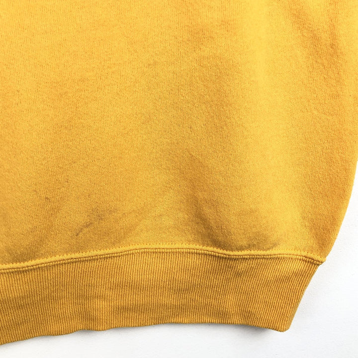 BASSETT WALKER College Sweatshirt, Made in USA, Men's XL equivalent. cotton yellow type Vintage Second Hand
