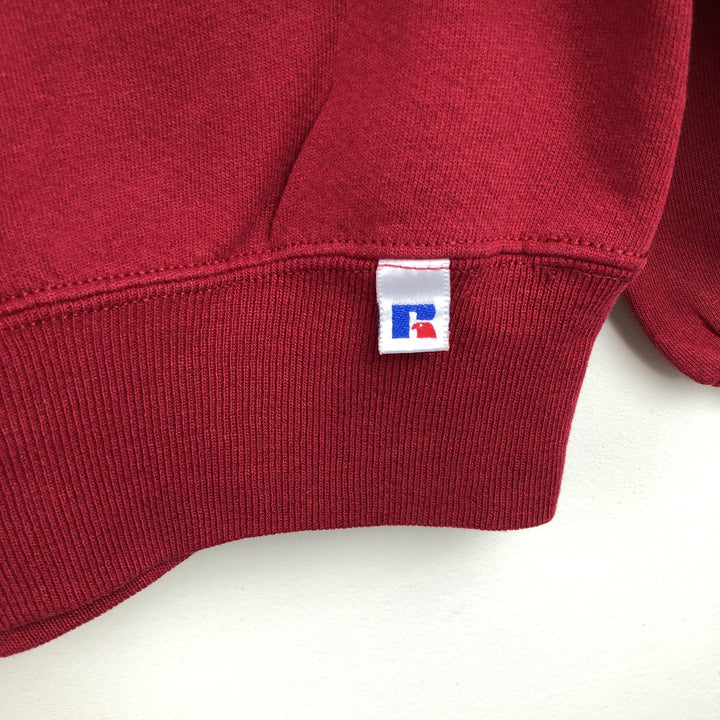 90'S Russell College Sweatshirt, Made in USA, Men's L, Vintage cotton red type Vintage Second Hand