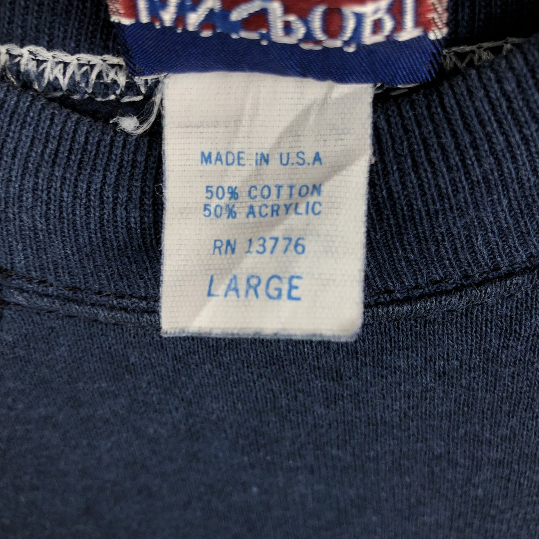 Vintage 90'S Jansport college sweatshirt, made in the USA, size L, men's cotton navy blue type Vintage Second Hand