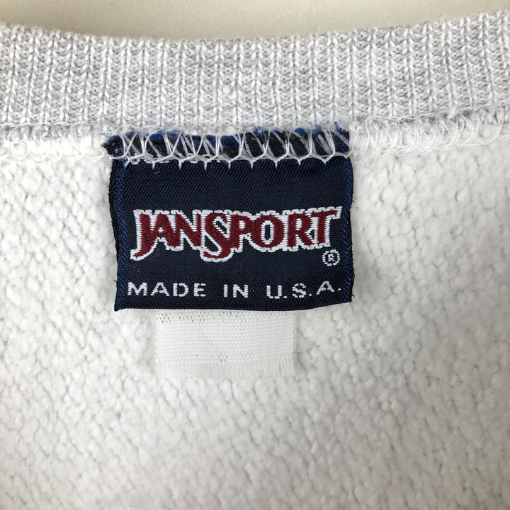 Vintage 90'S Jansport college sweatshirt, made in the USA, size L, men's unclear gray type Vintage Second Hand