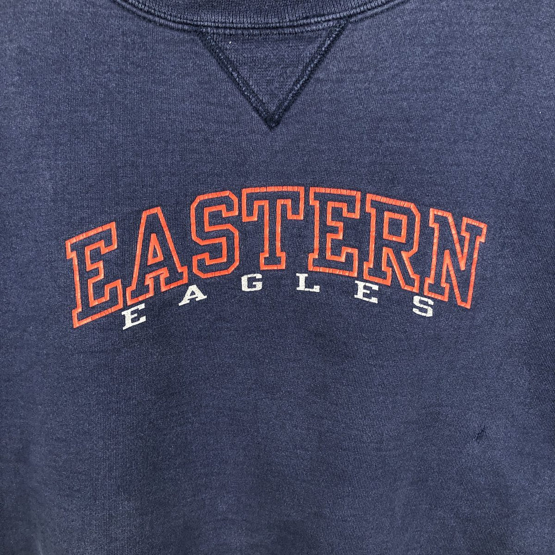 90'S Russell PRO College Sweatshirt, Made in USA, Men's XXL equivalent, Vintage cotton navy blue type Vintage Second Hand