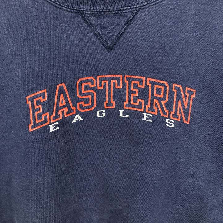 90'S Russell PRO College Sweatshirt, Made in USA, Men's XXL equivalent, Vintage cotton navy blue type Vintage Second Hand