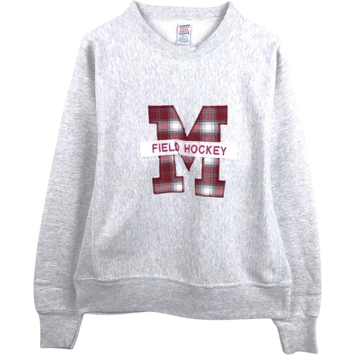 80s-90'S Sofie College Sweatshirt, Made in USA, Men's Size L (approx.), Vintage cotton gray type Vintage Second Hand