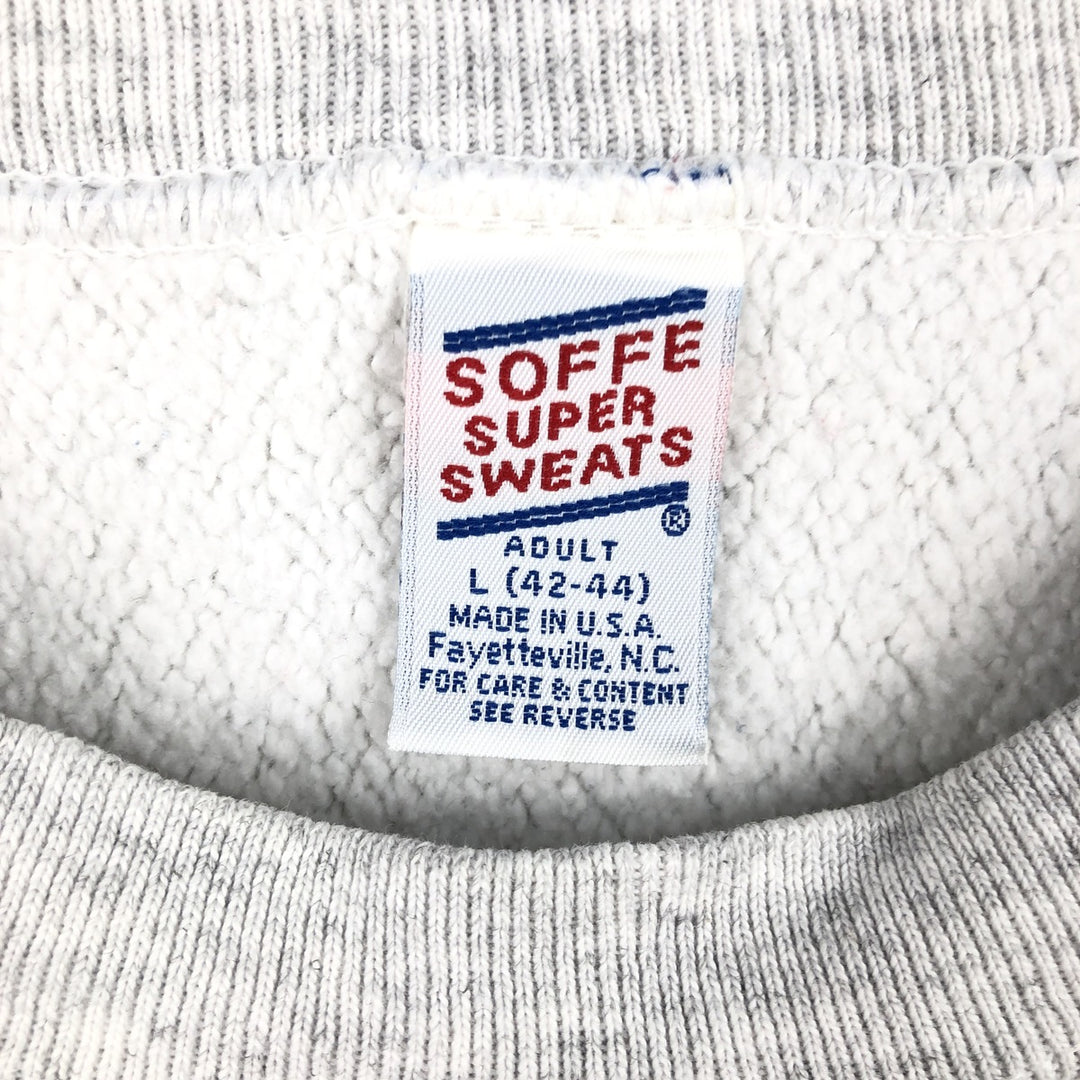 80s-90'S Sofie College Sweatshirt, Made in USA, Men's Size L (approx.), Vintage cotton gray type Vintage Second Hand