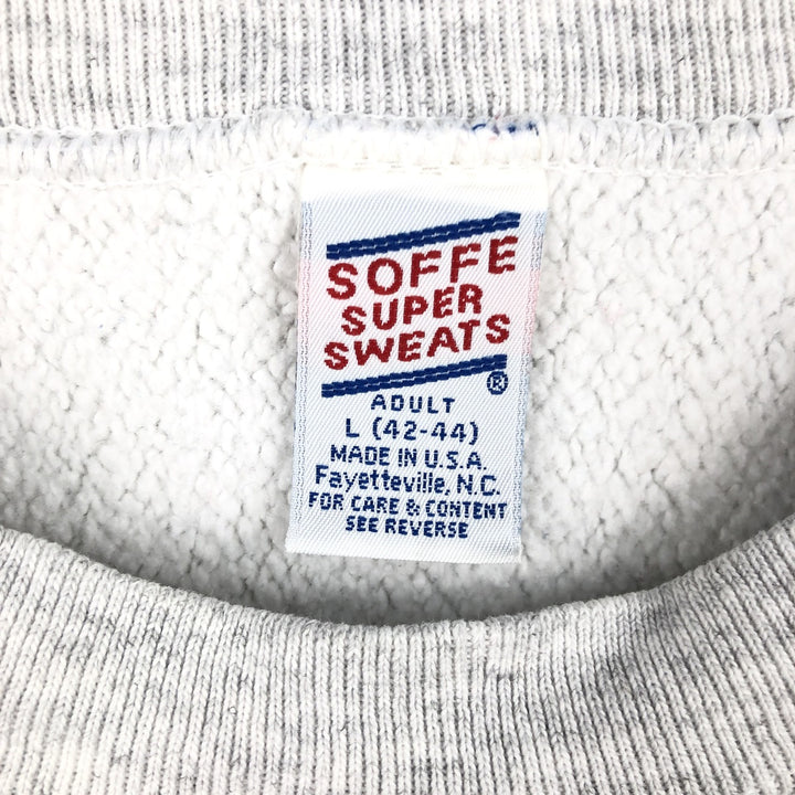80s-90'S Sofie College Sweatshirt, Made in USA, Men's Size L (approx.), Vintage cotton gray type Vintage Second Hand