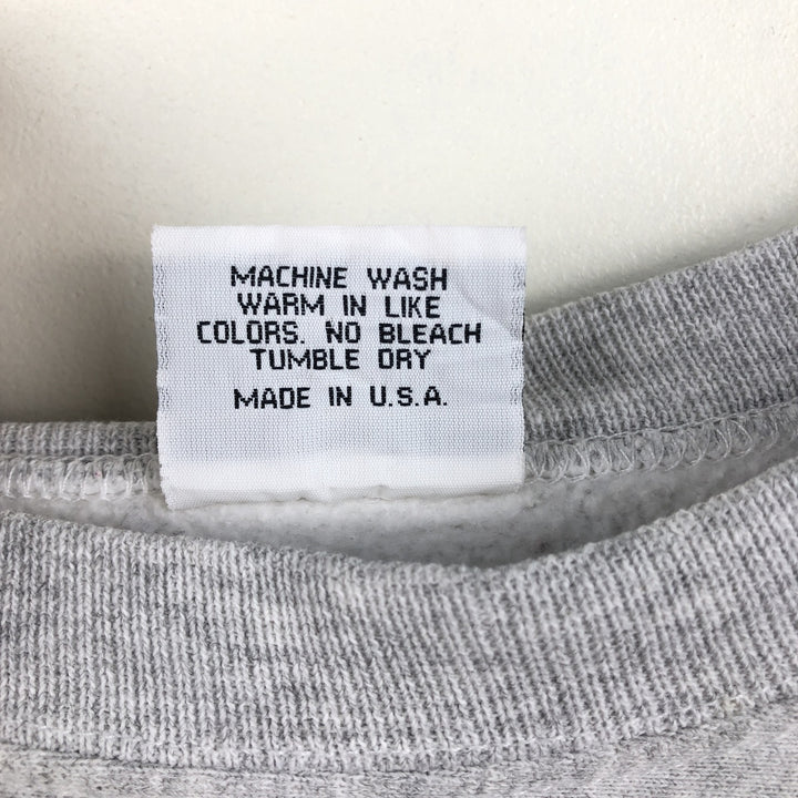The Cotton Exchange College Sweatshirt, Made in USA, Men's Size L cotton gray type Vintage Second Hand