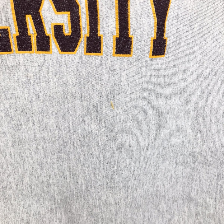 The Cotton Exchange College Sweatshirt, Made in USA, Men's Size L cotton gray type Vintage Second Hand