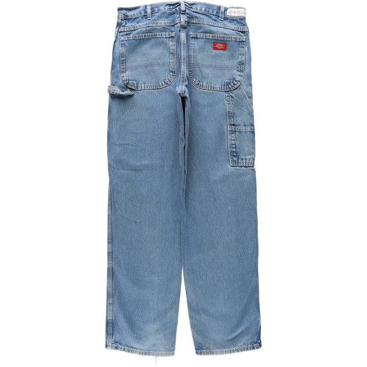 Dickies denim painter pants for men, equivalent to W33 cotton blue type Vintage Second Hand