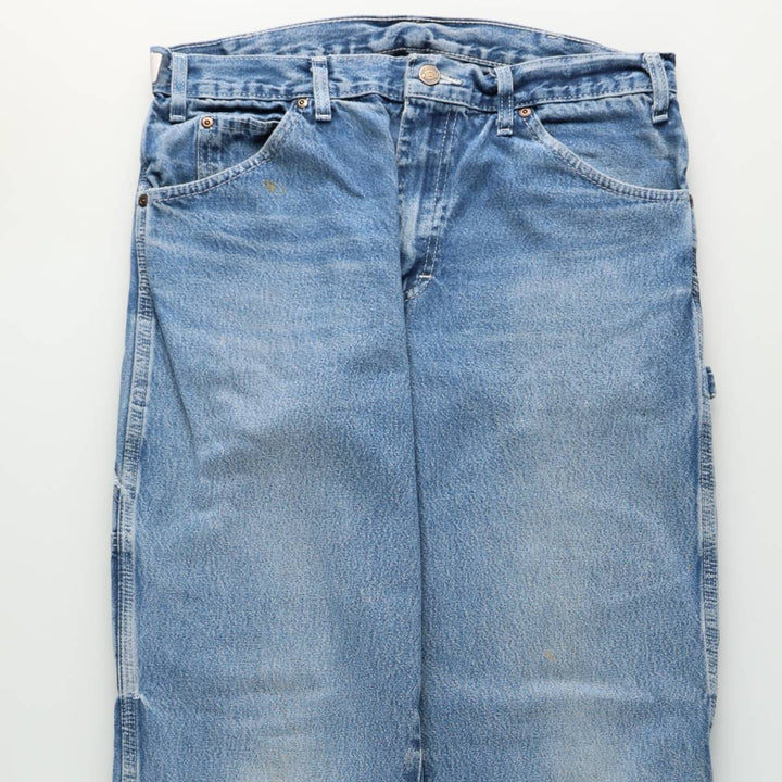 Dickies denim painter pants for men, equivalent to W33 cotton blue type Vintage Second Hand