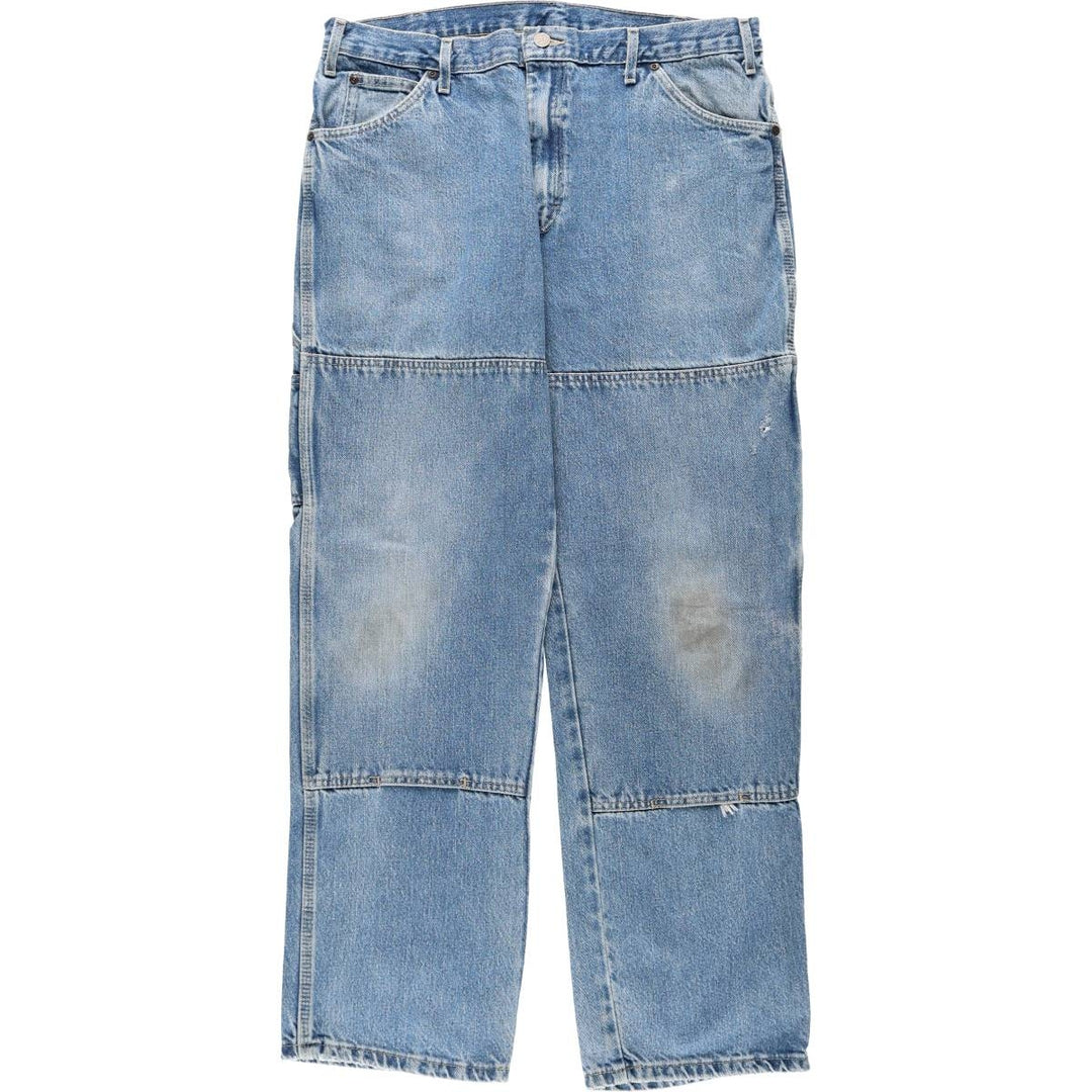 Dickies Double Knee Denim Painter Pants, Men's Size W37 (approx.) cotton blue type Vintage Second Hand