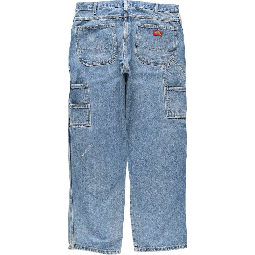 Dickies Double Knee Denim Painter Pants, Men's Size W37 (approx.) cotton blue type Vintage Second Hand