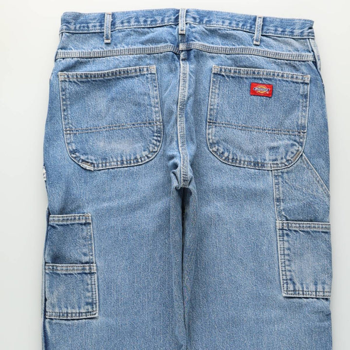 Dickies Double Knee Denim Painter Pants, Men's Size W37 (approx.) cotton blue type Vintage Second Hand