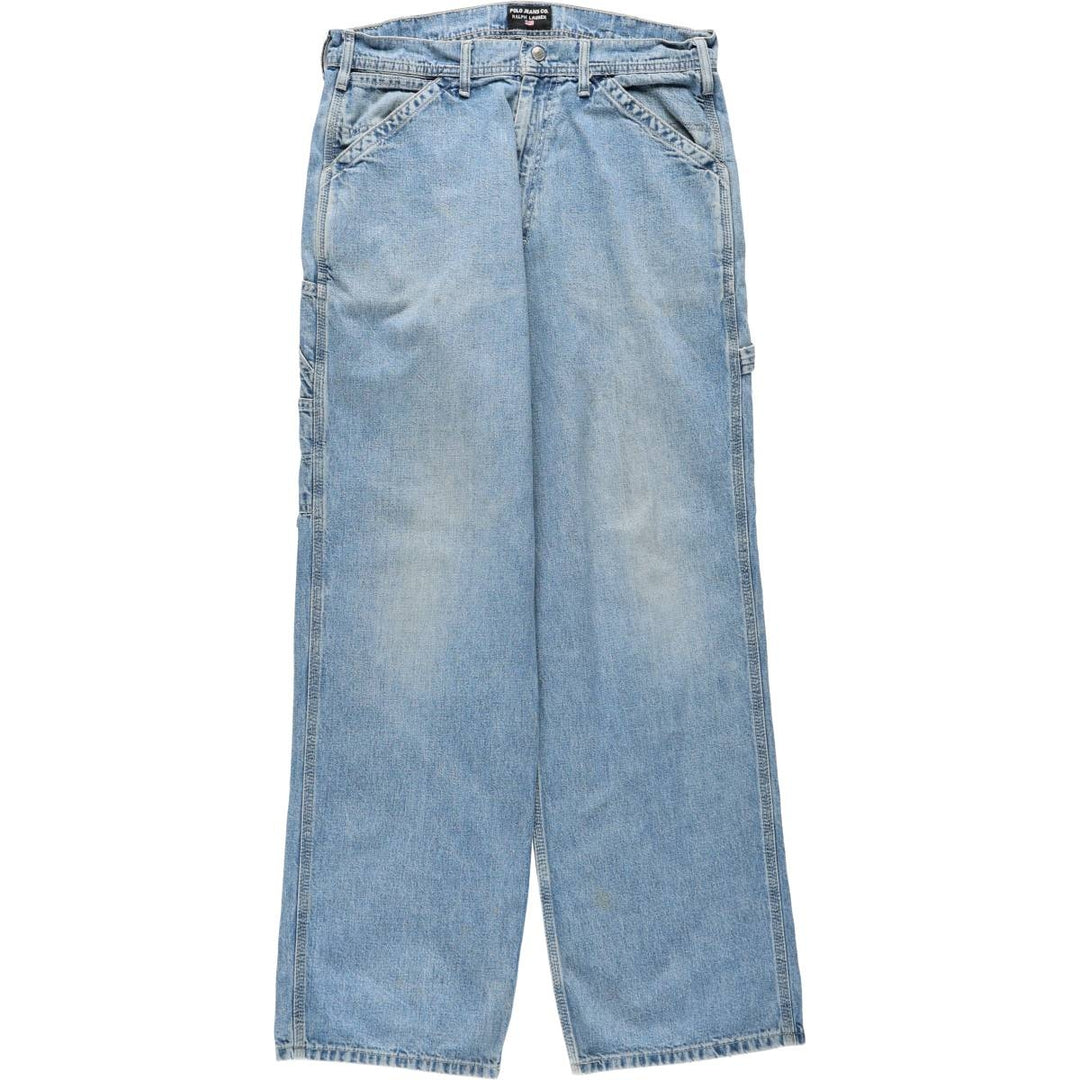 2000'S Ralph Lauren POLO JEANS COMPANY denim painter pants, men's size W34 (approx.) cotton blue type Vintage Second Hand