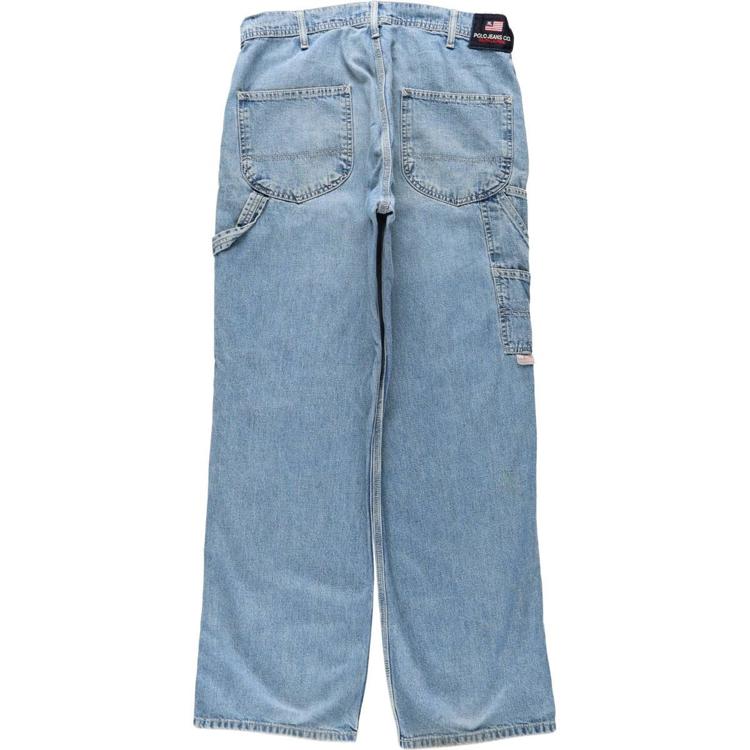 2000'S Ralph Lauren POLO JEANS COMPANY denim painter pants, men's size W34 (approx.) cotton blue type Vintage Second Hand
