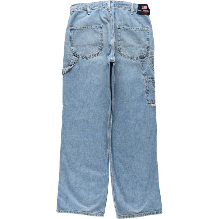 2000'S Ralph Lauren POLO JEANS COMPANY denim painter pants, men's size W34 (approx.) cotton blue type Vintage Second Hand