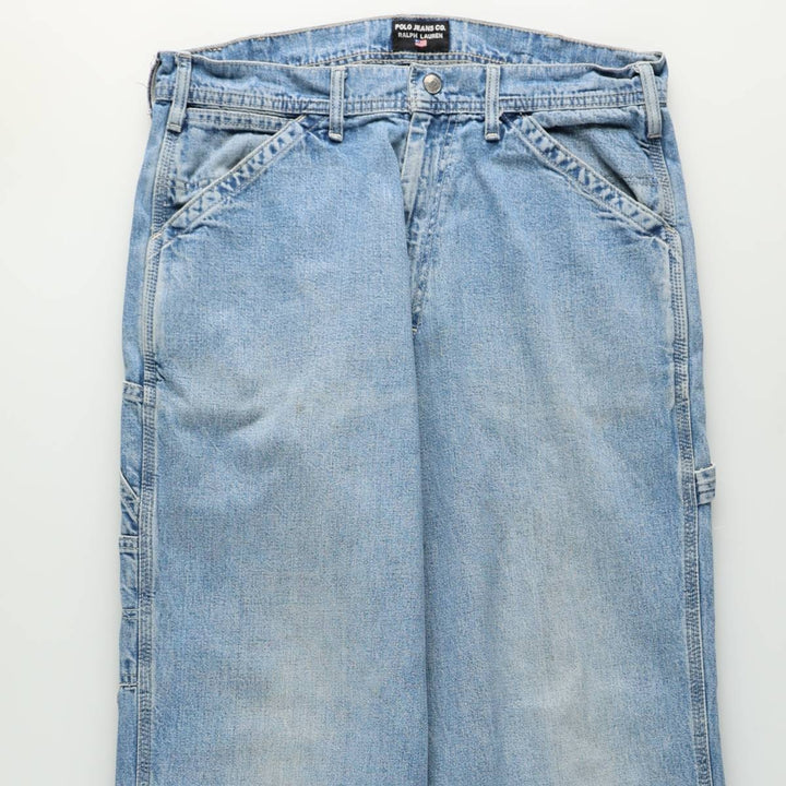 2000'S Ralph Lauren POLO JEANS COMPANY denim painter pants, men's size W34 (approx.) cotton blue type Vintage Second Hand
