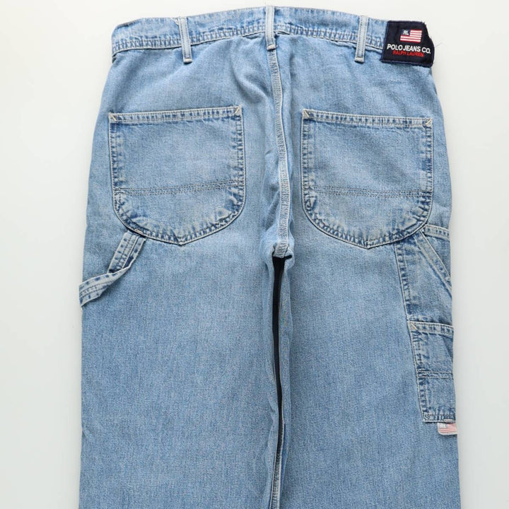 2000'S Ralph Lauren POLO JEANS COMPANY denim painter pants, men's size W34 (approx.) cotton blue type Vintage Second Hand