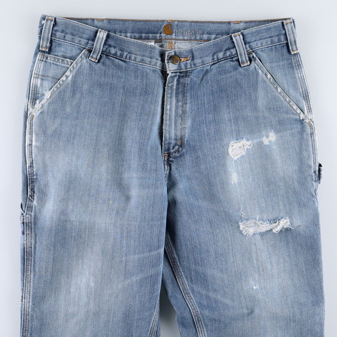 Carhartt Relaxed Fit Denim Painter Pants, Men's W35 (approx.) cotton blue type Vintage Second Hand