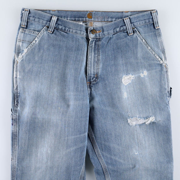 Carhartt Relaxed Fit Denim Painter Pants, Men's W35 (approx.) cotton blue type Vintage Second Hand
