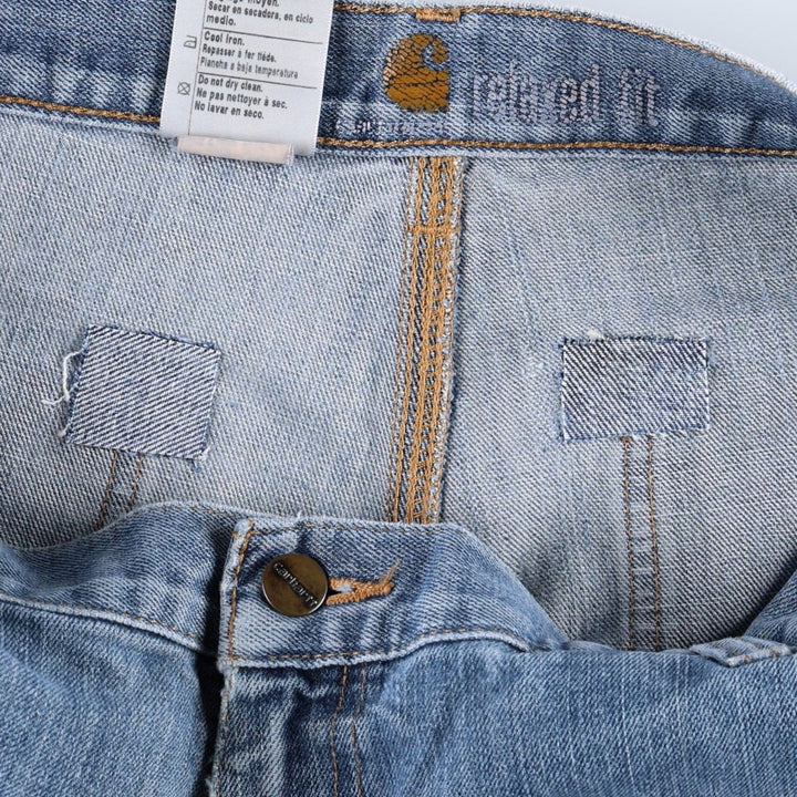 Carhartt Relaxed Fit Denim Painter Pants, Men's W35 (approx.) cotton blue type Vintage Second Hand