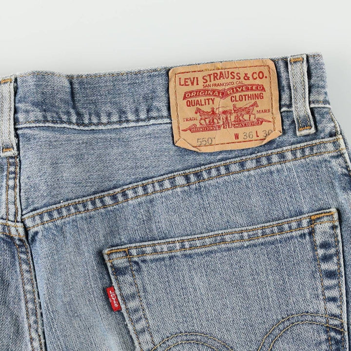 Levi's 550 Relaxed Fit Tapered Denim Pants for Men, W36 cotton blue type Vintage Second Hand