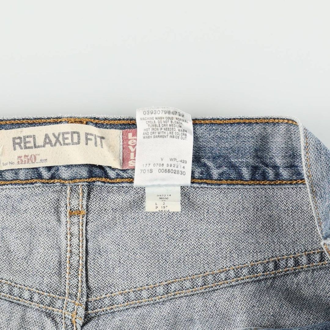 Levi's 550 Relaxed Fit Tapered Denim Pants for Men, W36 cotton blue type Vintage Second Hand