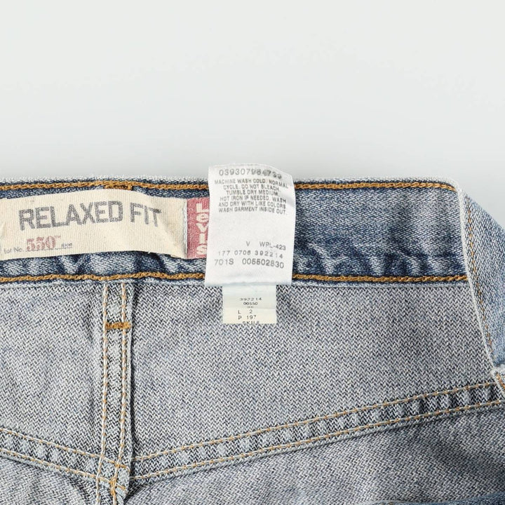 Levi's 550 Relaxed Fit Tapered Denim Pants for Men, W36 cotton blue type Vintage Second Hand