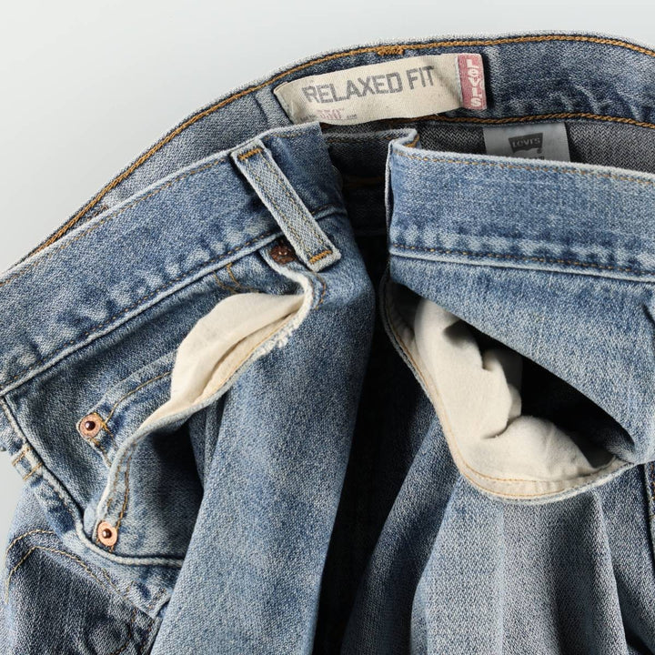Levi's 550 Relaxed Fit Tapered Denim Pants for Men, W36 cotton blue type Vintage Second Hand