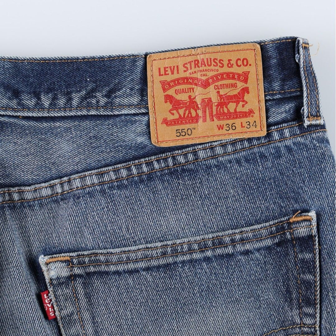 Levi's 550 tapered denim pants for men, size W38 unclear blue type Vintage Second Hand