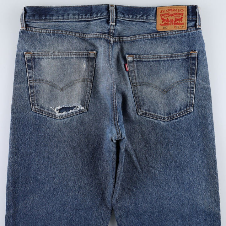 Levi's 550 tapered denim pants for men, size W38 unclear blue type Vintage Second Hand