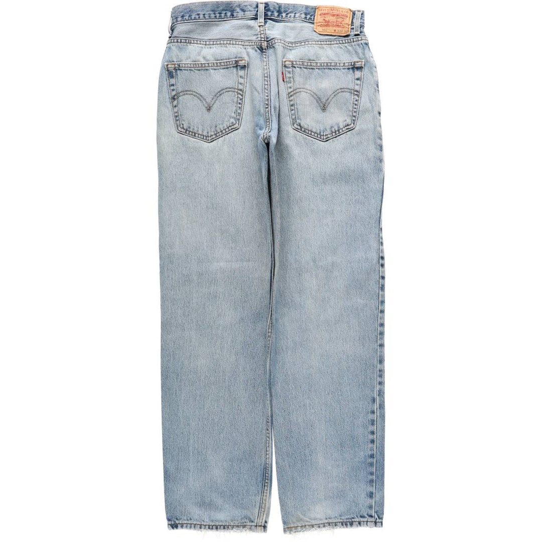 Levi's 550 Relaxed Fit Tapered Denim Pants for Men, W34 equivalent cotton blue type Vintage Second Hand