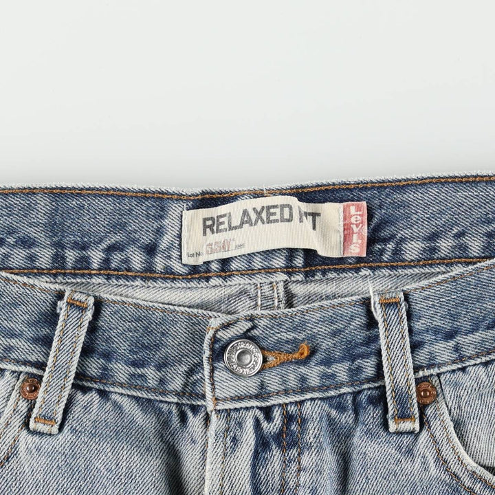Levi's 550 Relaxed Fit Tapered Denim Pants for Men, W34 equivalent cotton blue type Vintage Second Hand