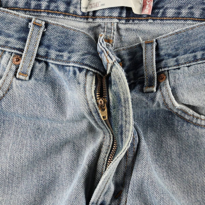 Levi's 550 Relaxed Fit Tapered Denim Pants for Men, W34 equivalent cotton blue type Vintage Second Hand