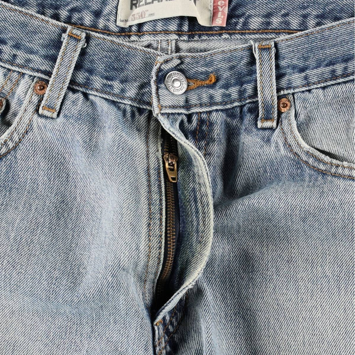 Levi's 550 Relaxed Fit Tapered Denim Pants for Men, W34 equivalent cotton blue type Vintage Second Hand