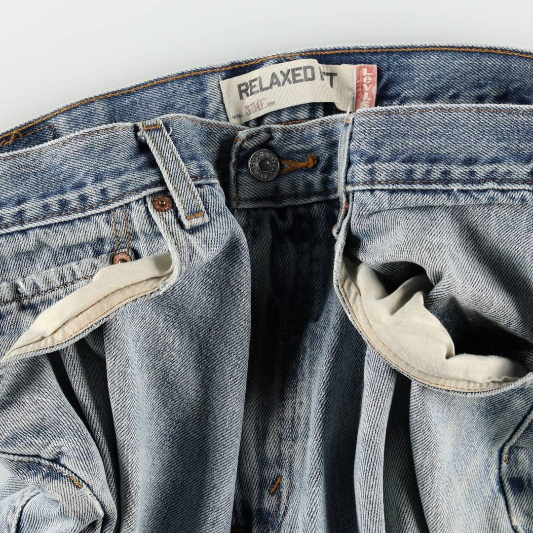 Levi's 550 Relaxed Fit Tapered Denim Pants for Men, W34 equivalent cotton blue type Vintage Second Hand