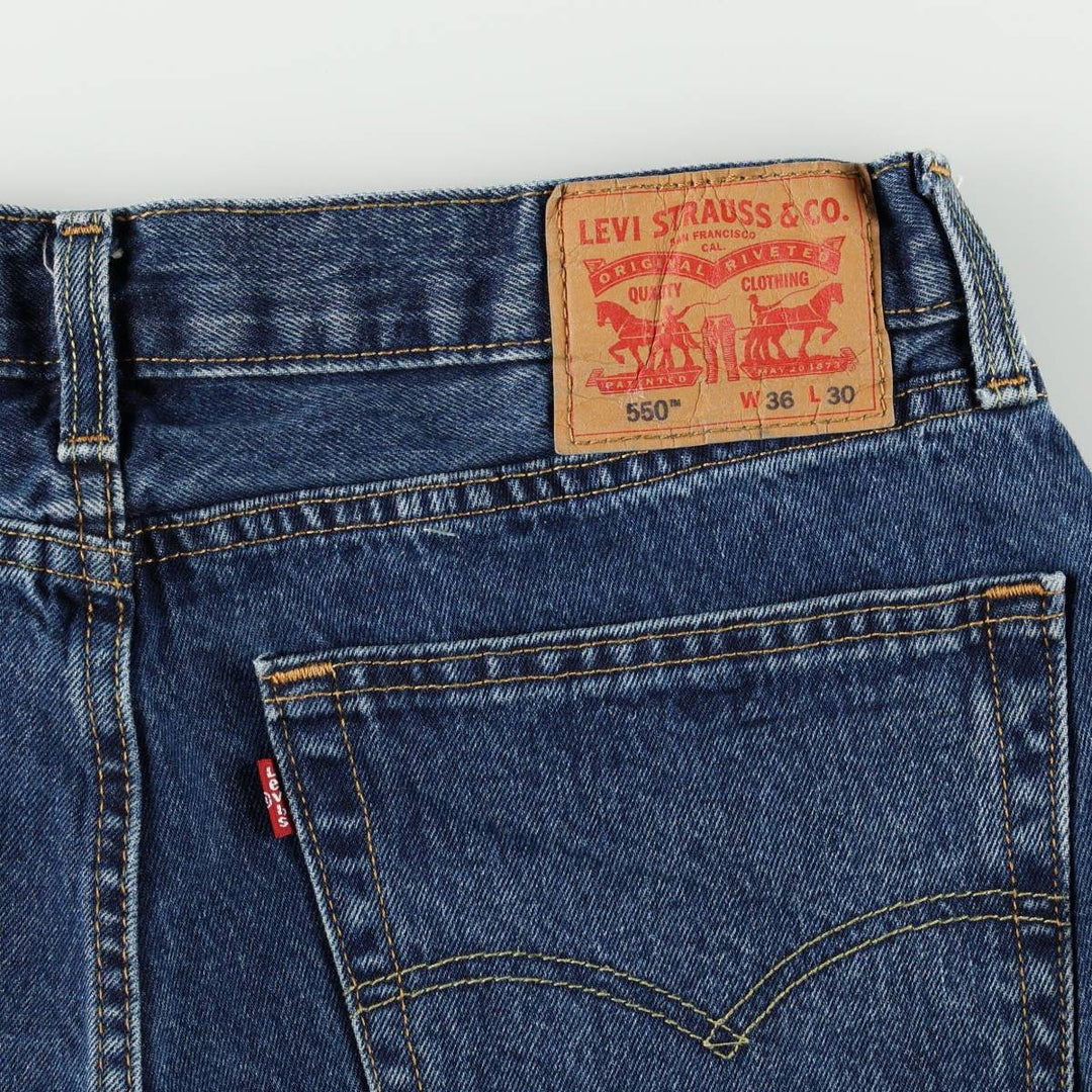 Levi's 550 Tapered Denim Pants, Men's W36 (approx.), Vintage cotton blue type Vintage Second Hand