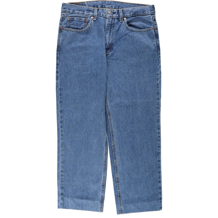 Levi's 550 tapered denim pants for men, size W34 cotton blue type Vintage Second Hand
