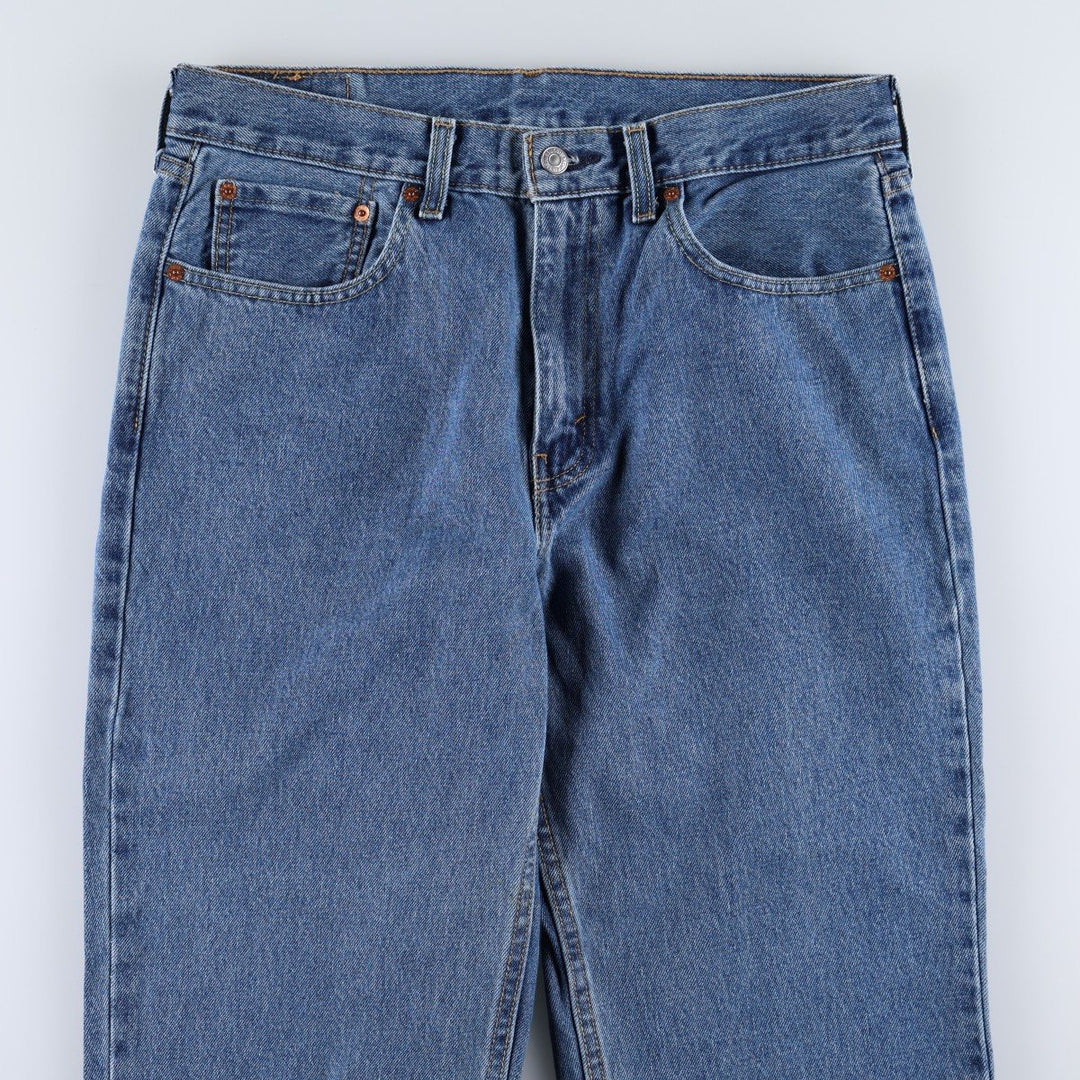 Levi's 550 tapered denim pants for men, size W34 cotton blue type Vintage Second Hand