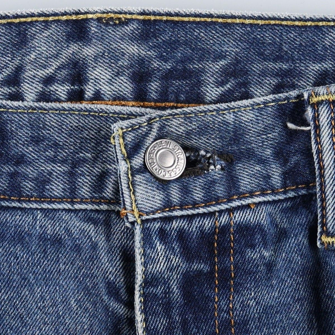 Levi's 550 tapered denim pants for men, size w37 cotton blue type Vintage Second Hand