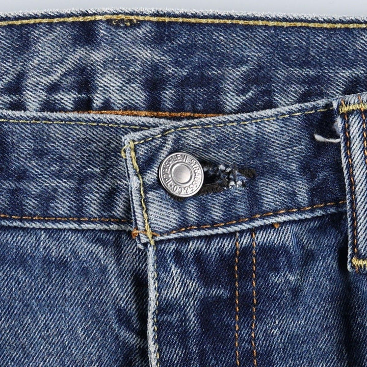 Levi's 550 tapered denim pants for men, size w37 cotton blue type Vintage Second Hand