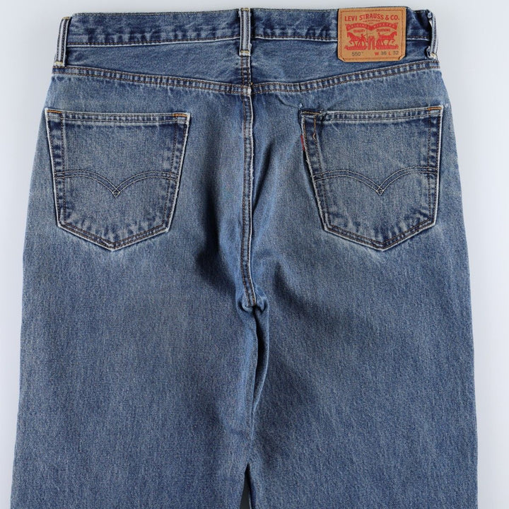 Levi's 550 tapered denim pants for men, size w37 cotton blue type Vintage Second Hand