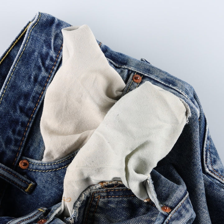 Levi's 550 tapered denim pants for men, size w37 cotton blue type Vintage Second Hand
