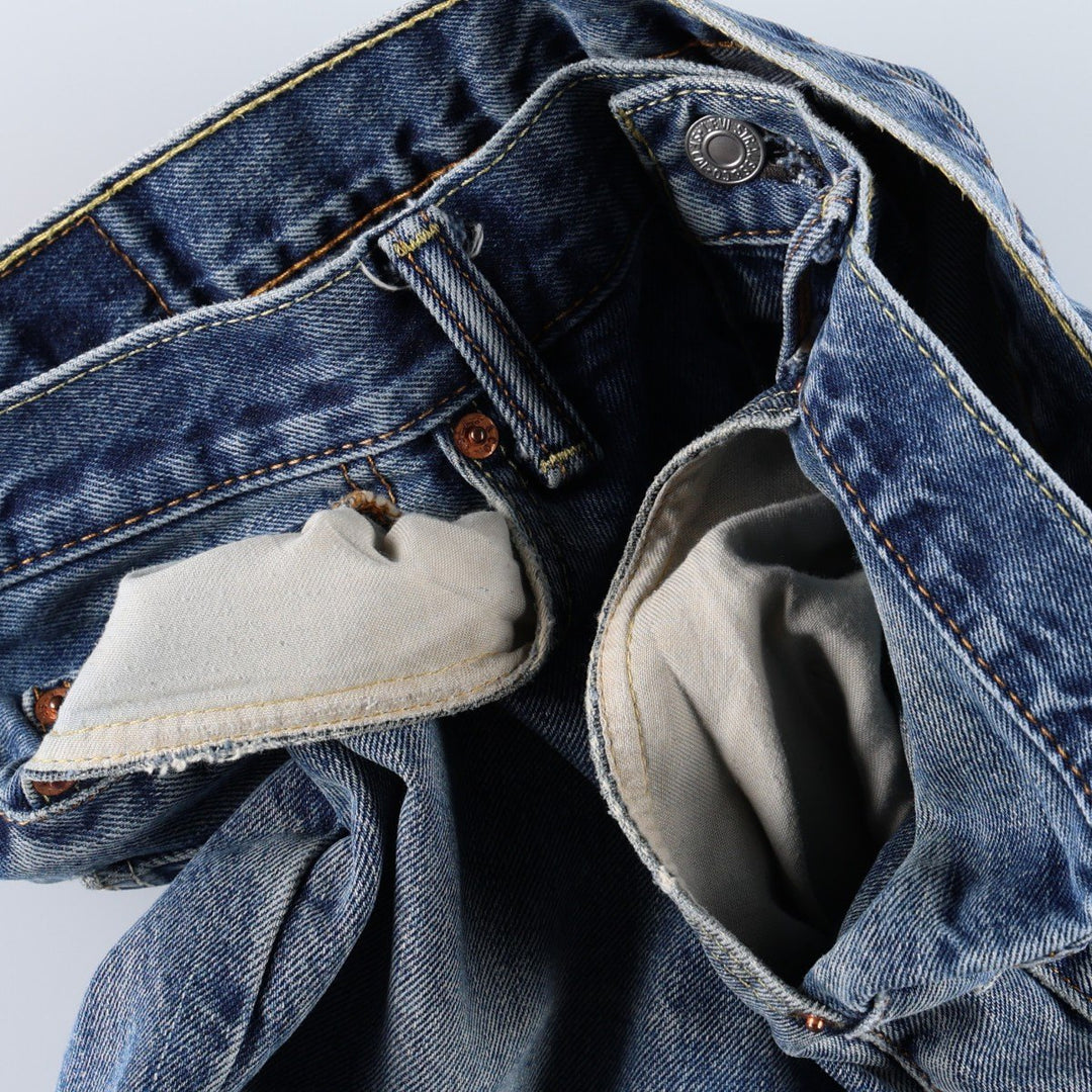 Levi's 550 tapered denim pants for men, size w37 cotton blue type Vintage Second Hand