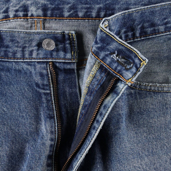 Levi's 550 tapered denim pants for men, size w37 cotton blue type Vintage Second Hand