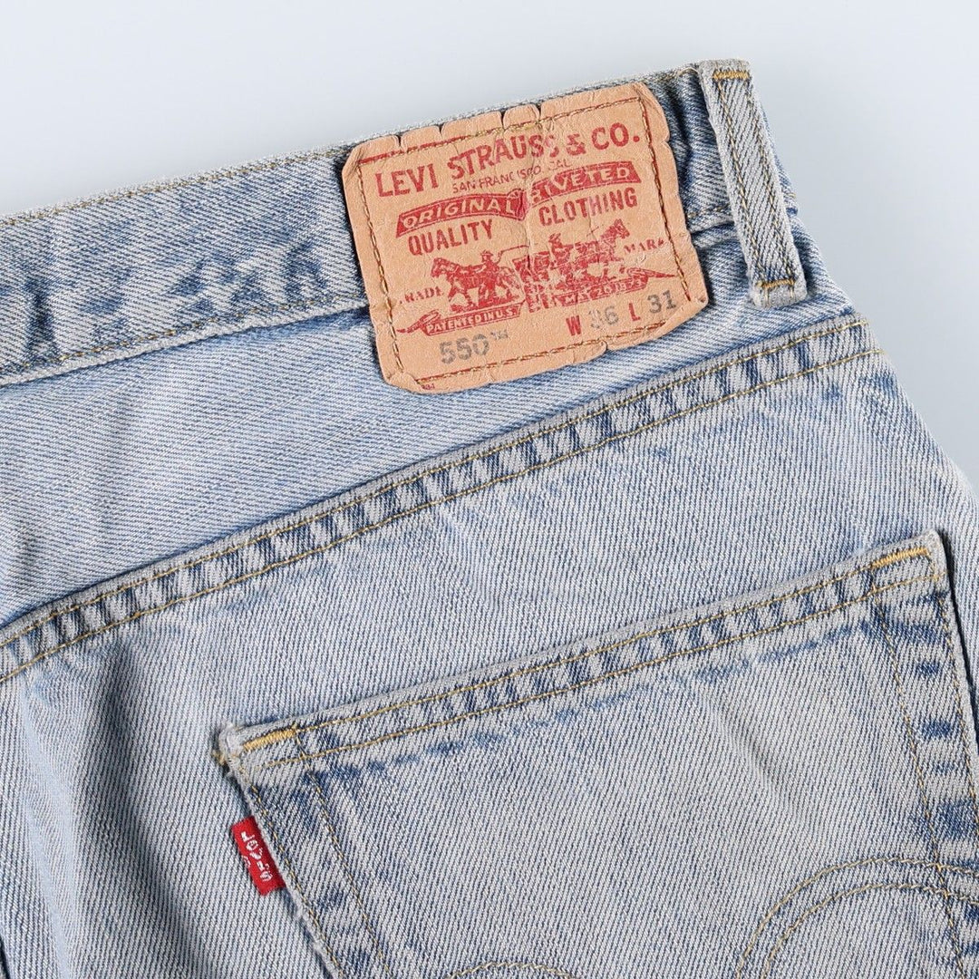 Levi's 550 Relaxed Fit Tapered Denim Pants for Men, W36 cotton blue type Vintage Second Hand
