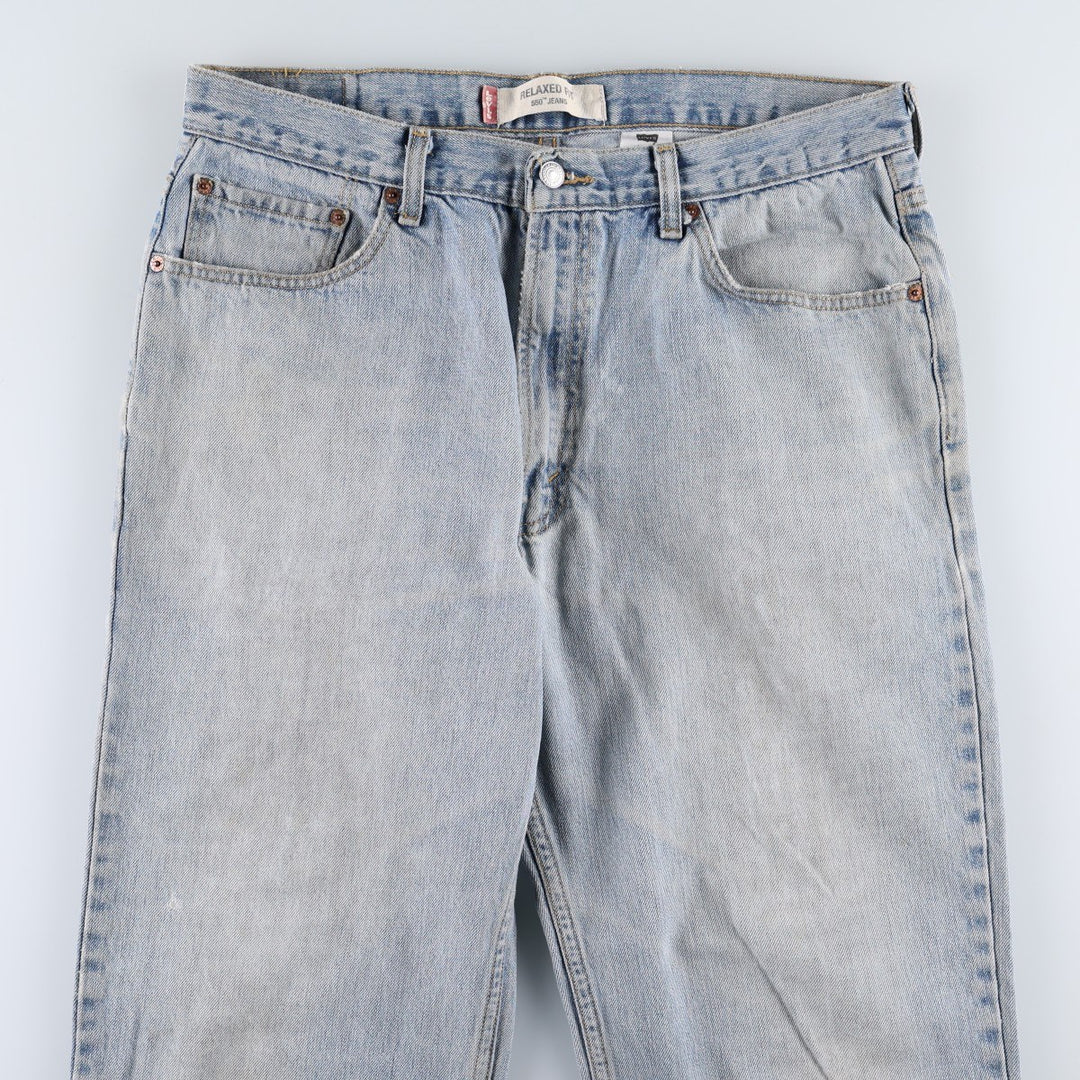 Levi's 550 Relaxed Fit Tapered Denim Pants for Men, W36 cotton blue type Vintage Second Hand