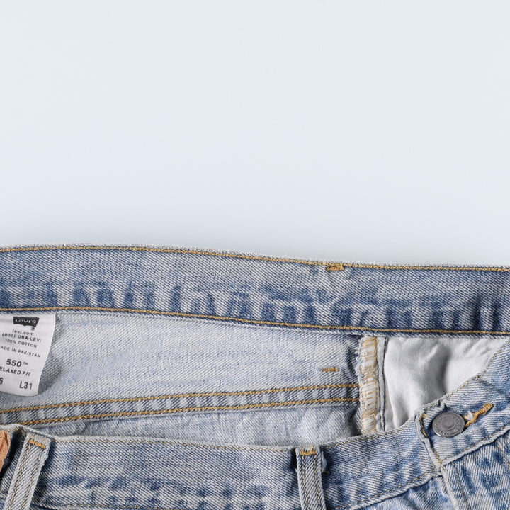 Levi's 550 Relaxed Fit Tapered Denim Pants for Men, W36 cotton blue type Vintage Second Hand