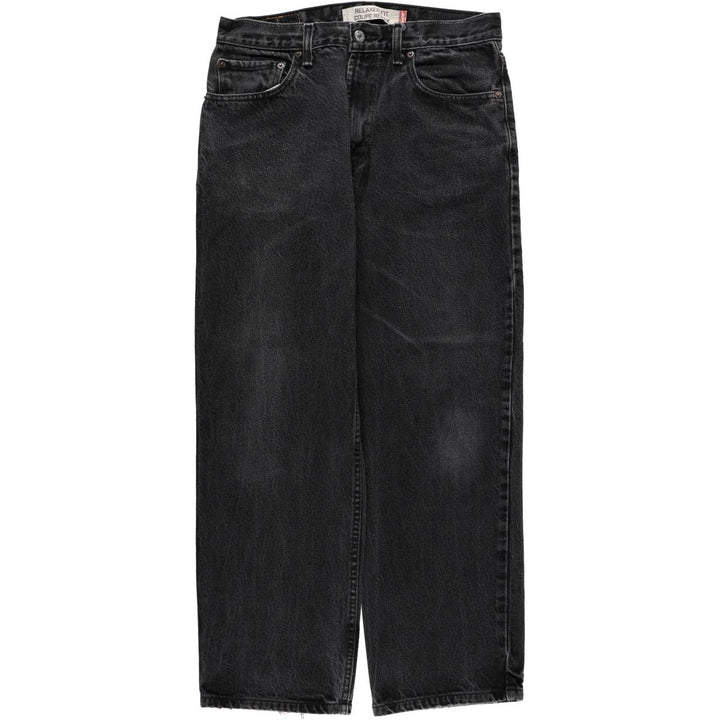 2000'S Levi's 550 Relaxed Fit Coupe Relaxed Black Denim Tapered Jeans, Men's Size W33 (approx.) cotton black type Vintage Second Hand